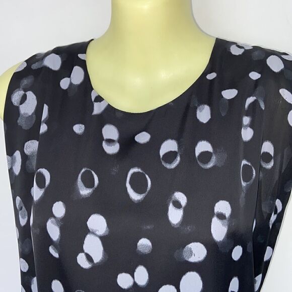 Vince Dress Abstract Print Silk Slouch Open Shoulders Excellent  Nwot~Sz… - Picture 2 of 10